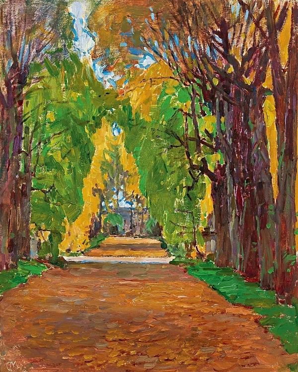 Motiv fra slottets park i Jevisovice - 1930