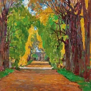 Motiv fra slottets park i Jevisovice - 1930