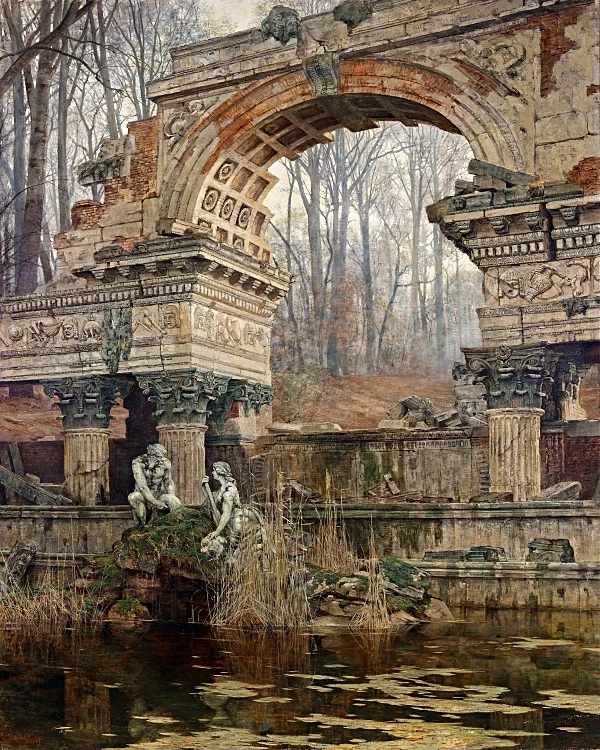 Romerske ruiner ved Schönbrunn - 1892