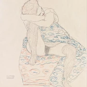 Siddende figur med samlet nederdel - 1910