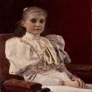 Siddende ung pige - 1894