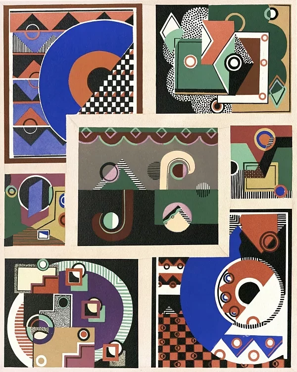 Samling af dekorationer og farver Pl.02 - 1930