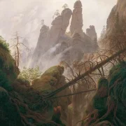 Felsenlandschaft im Elbsandsteingebirge - 1822