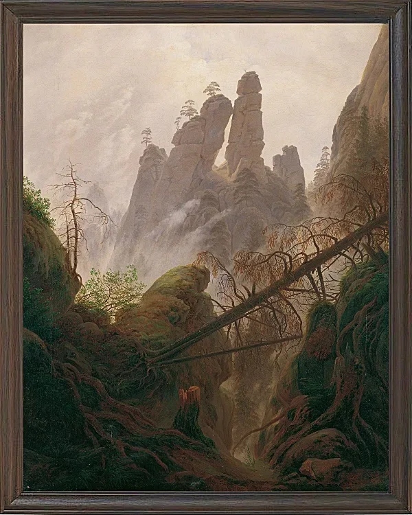Felsenlandschaft im Elbsandsteingebirge - 1822