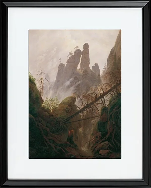 Felsenlandschaft im Elbsandsteingebirge - 1822