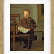 Christen Købke – Der Sohn des Malers C.W. Eckersberg, Julius, im Atelier seines Vaters – 1831 | Giclée Kunstdruck gerahmt