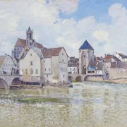 Alfred Sisley - Die Moret-Brücke und die Mühlen 1890 | Giclée Kunstdruck gerahmt