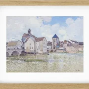 Alfred Sisley - Die Moret-Brücke und die Mühlen 1890 | Giclée Kunstdruck gerahmt
