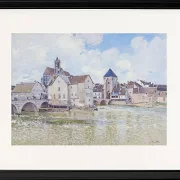 Alfred Sisley - Die Moret-Brücke und die Mühlen 1890 | Giclée Kunstdruck gerahmt