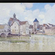 Alfred Sisley - Die Moret-Brücke und die Mühlen 1890 | Giclée Kunstdruck gerahmt