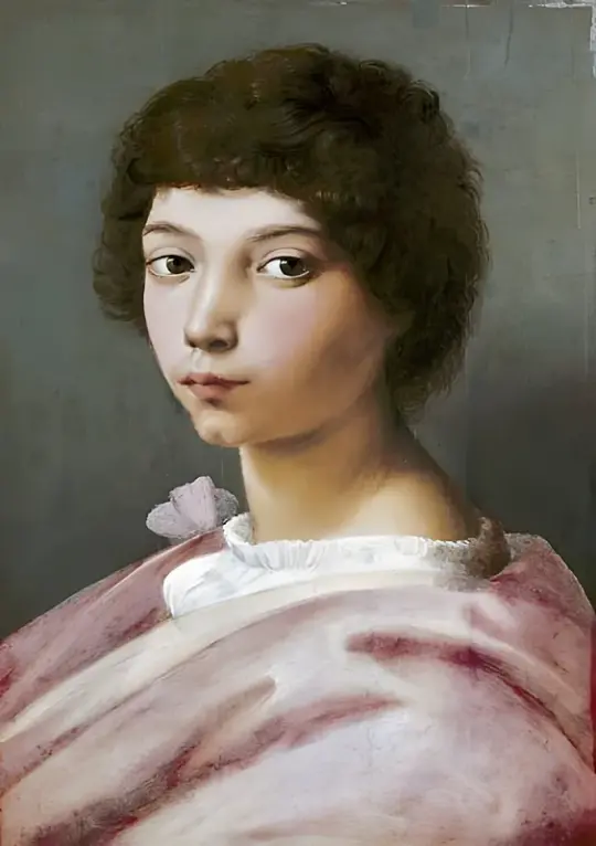 Raffael | Porträt eines jungen Mannes - 1517 | Giclée Kunstdruck gerahmt