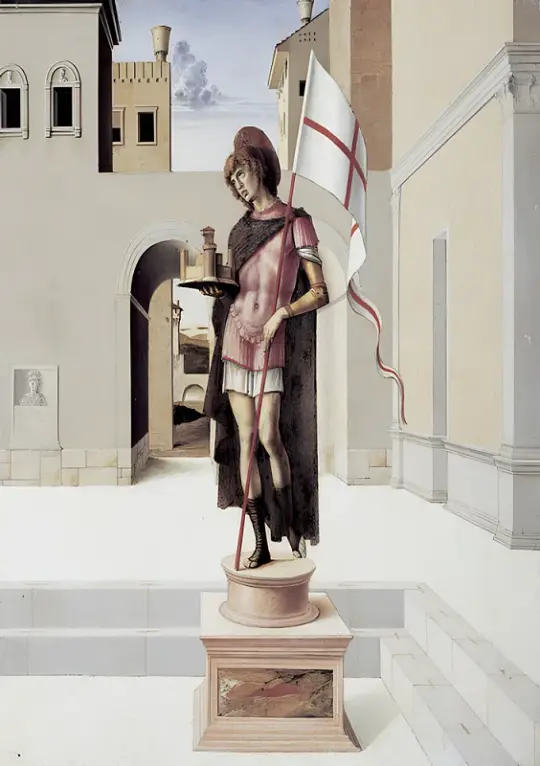 Giovanni Bellini | Der heilige Terentius - 1475 | Giclée Kunstdruck gerahmt