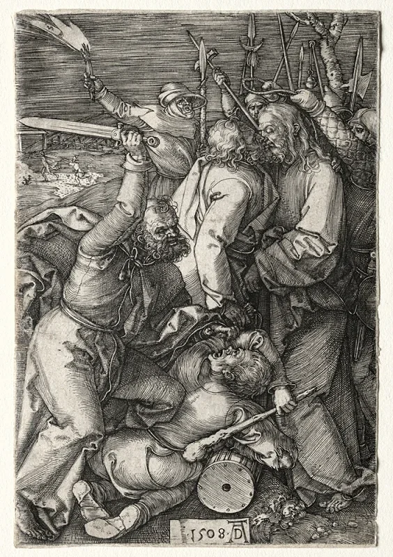 Albrecht Dürer | Judas' forræderi mod Kristus - 1508 | Indrammet kunsttryk | Renæssance | formida