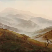 Caspar David Friedrich | Landskab i Riesengebirge med stigende tåge - 1820 | Indrammet kunsttryk | Romantic | formida