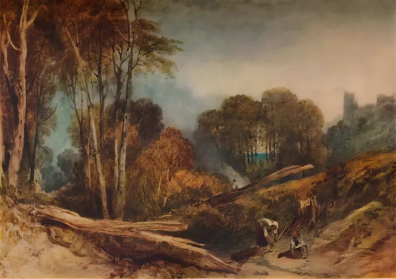 William Turner | Beeston Castle, Cheshire - 1839 | Indrammet kunsttryk | Romantic | formida