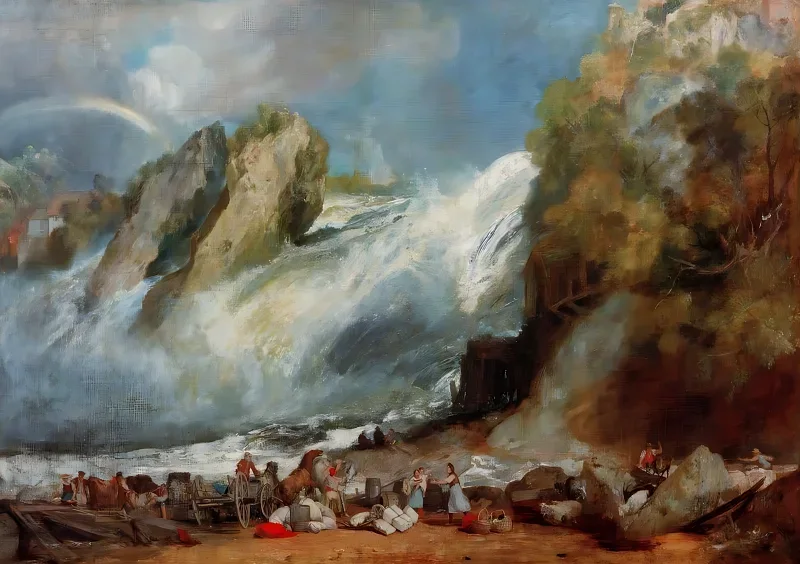 William Turner | Rhinfaldene nær Schaffhausen - 1806 | Indrammet kunsttryk | Romantic | formida