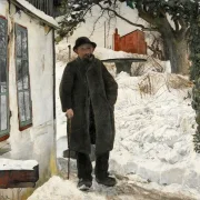 Laurits Andersen Ring | Am alten Haus – 1919 | Gerahmter Kunstdruck | Realismus