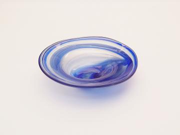 Dänisches Kunsthandwerk - Glasschale Blau