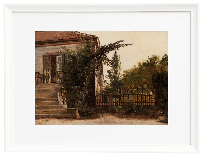 Die Gartentreppe führt zum Atelier des Künstlers am Blegdammen – 1841