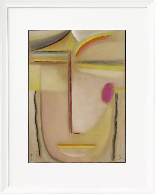 Abstrakter Kopf, Gold und Rosa – 1931