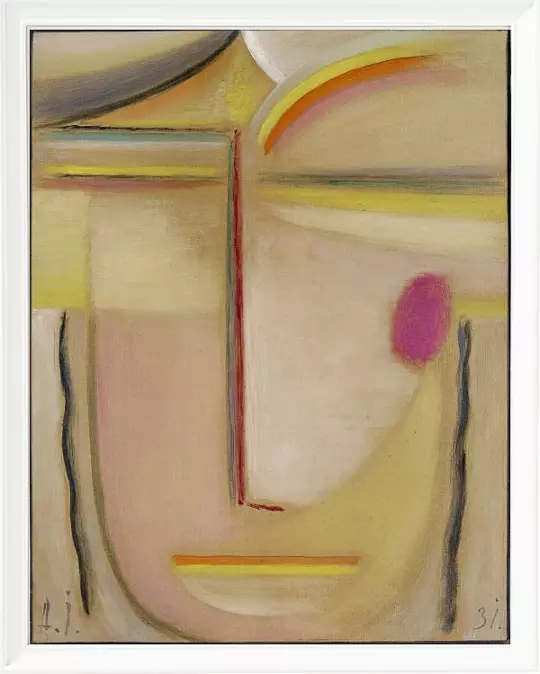 Abstrakter Kopf, Gold und Rosa – 1931