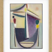 Abstrakter Kopf, Schwarz-Gelb-Lila - 1922