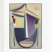 Abstrakter Kopf, Schwarz-Gelb-Lila - 1922