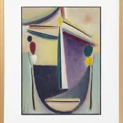 Abstrakter Kopf, Schwarz-Gelb-Lila - 1922