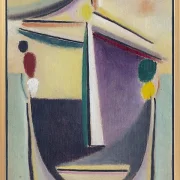 Abstrakter Kopf, Schwarz-Gelb-Lila - 1922