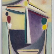 Abstrakter Kopf, Schwarz-Gelb-Lila - 1922