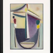 Abstrakter Kopf, Schwarz-Gelb-Lila - 1922