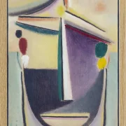 Abstrakter Kopf, Schwarz-Gelb-Lila - 1922