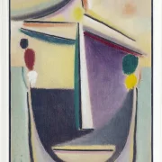Abstrakter Kopf, Schwarz-Gelb-Lila - 1922