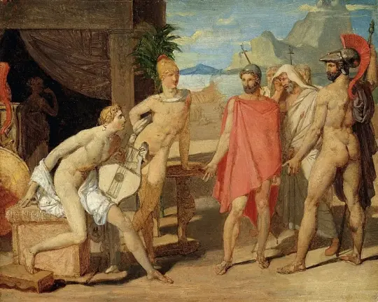 Achilles empfängt in seinem Zelt die Gesandten von Agamemnon – 1801