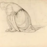 Albert Küchler | Kvinna i bön - 1837 | Indrammet kunsttryk | Danmarks Guldalder | formida
