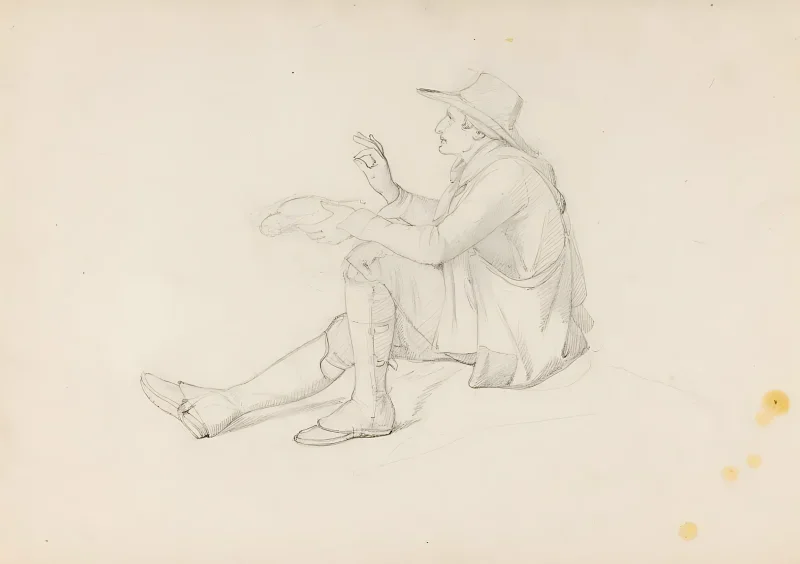 Albert Küchler | Junger Jäger – 1834 | Gerahmter Kunstdruck | Goldenes Zeitalter Dänemark | formida