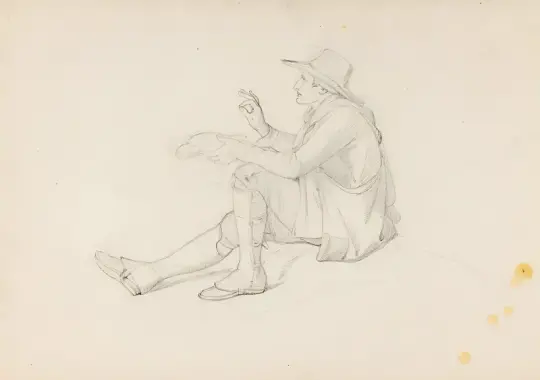 Albert Küchler | Junger Jäger – 1834 | Gerahmter Kunstdruck | Goldenes Zeitalter Dänemark | formida