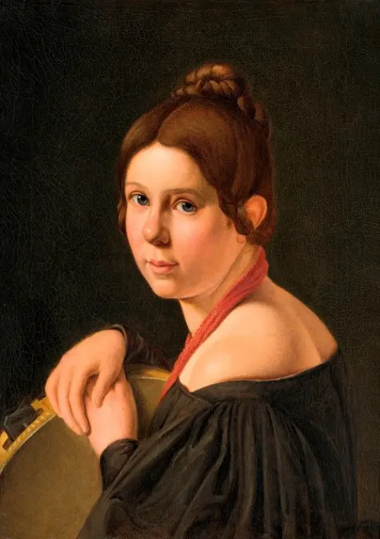 Albert Küchler | Fru Marie Lehmann - 1825 | Indrammet kunsttryk | Danmarks Guldalder | formida