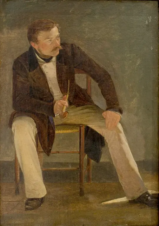 Albert Küchler | Portræt af maleren Constantin Hansen - 1837 | Indrammet kunsttryk | Danmarks Guldalder | formida