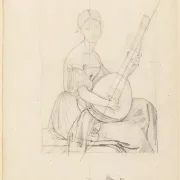 Albert Küchler | Luttspiller - 1830 | Indrammet kunsttryk | Danmarks Guldalder | formida