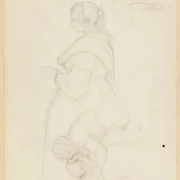 Albert Küchler | Folkets liv på Piazza Barberini, studie - 1837 | Indrammet kunsttryk | Danmarks Guldalder | formida