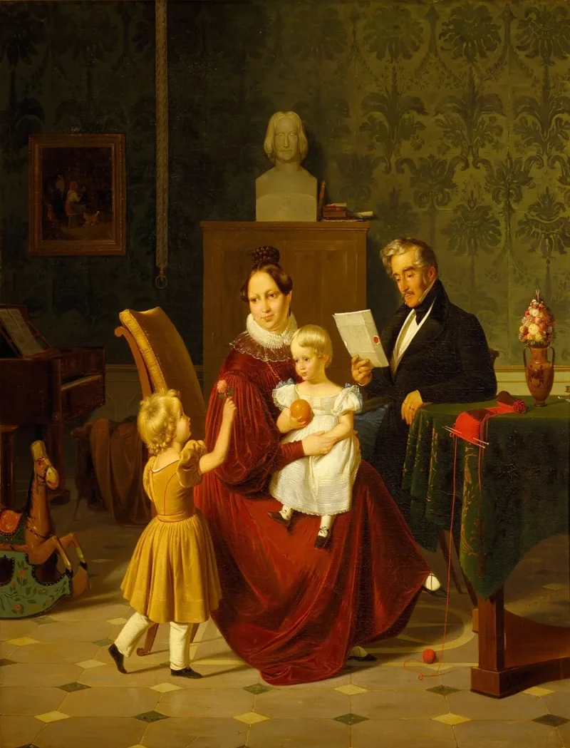 Albert Küchler – Oberst und Frau Paulsen 1838 | Giclée Kunstdruck gerahmt