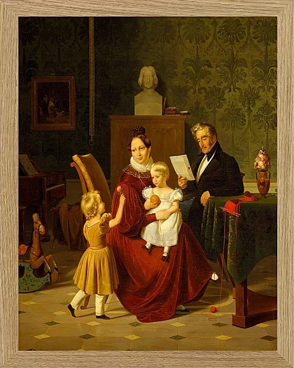 Albert Küchler – Oberst und Frau Paulsen 1838 | Giclée Kunstdruck gerahmt