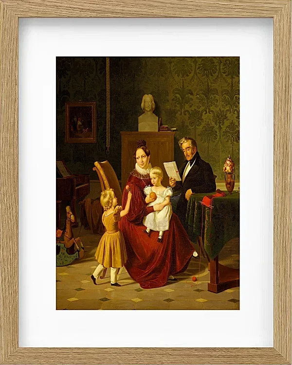 Albert Küchler – Oberst und Frau Paulsen 1838 | Giclée Kunstdruck gerahmt
