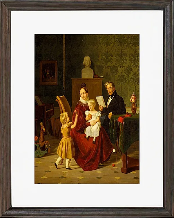 Albert Küchler – Oberst und Frau Paulsen 1838 | Giclée Kunstdruck gerahmt