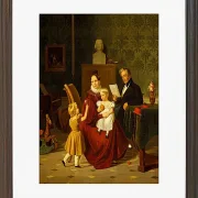 Albert Küchler – Oberst und Frau Paulsen 1838 | Giclée Kunstdruck gerahmt