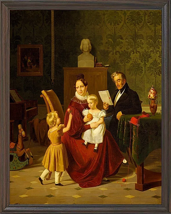 Albert Küchler – Oberst und Frau Paulsen 1838 | Giclée Kunstdruck gerahmt