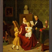 Albert Küchler – Oberst und Frau Paulsen 1838 | Giclée Kunstdruck gerahmt