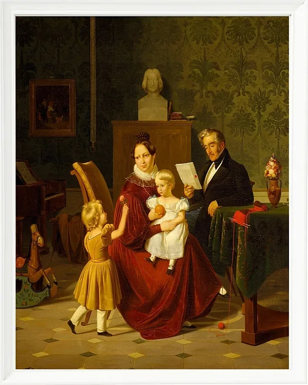 Albert Küchler – Oberst und Frau Paulsen 1838 | Giclée Kunstdruck gerahmt