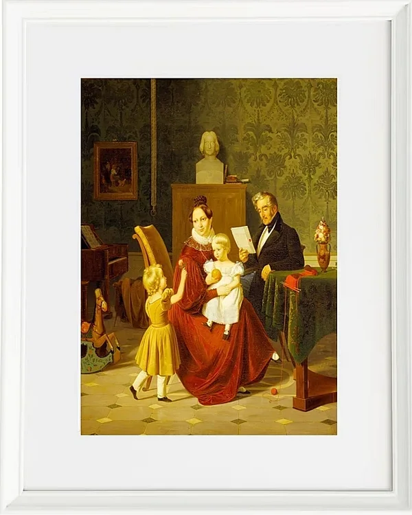 Albert Küchler – Oberst und Frau Paulsen 1838 | Giclée Kunstdruck gerahmt